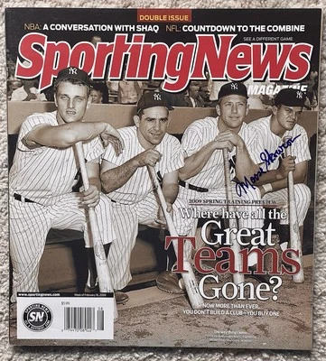 体育新闻杂志 2009 年亲笔签名法案“MOOSE”斯考龙美国职棒大联盟纽约洋基队 — 第 1/4 张图片