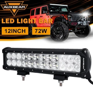 AUXBEAM 12" inch 72W Dual Row LED Work Light Bar Spot Flood Offroad Driving Lamp - Bild 1 von 12