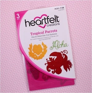 NEU - Heartfelt Creations ~ Tropische Papageien ~ Cling Stamps & Dies COMBO - Bild 1 von 6