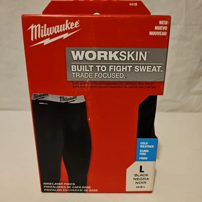 Milwaukee Men's Large Black WORKSKIN Base Layer Pants Size L - Image 1 of 2