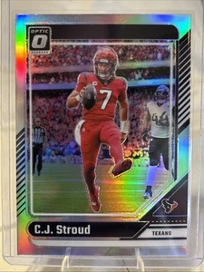 2024 Donruss Optic Football Cj Stroud Holo Silver Prizm No 76 Houston Texans - Picture 1 of 2