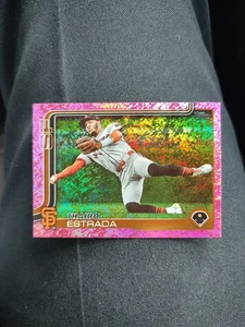 2025 Topps Series 1 - Thairo Estrada #2 Pink Holo Foil - Picture 1 of 2
