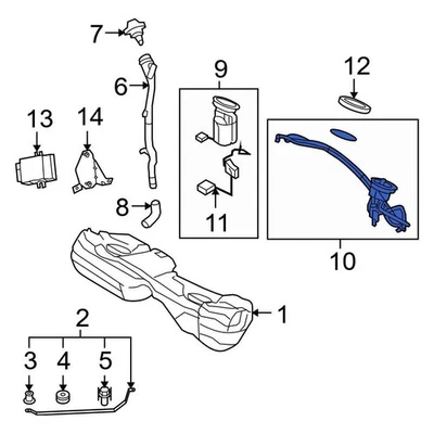 For BMW M3 2008-2013 BMW 16112283495 Left Fuel Tank Sending Unit Foto 1 de 2