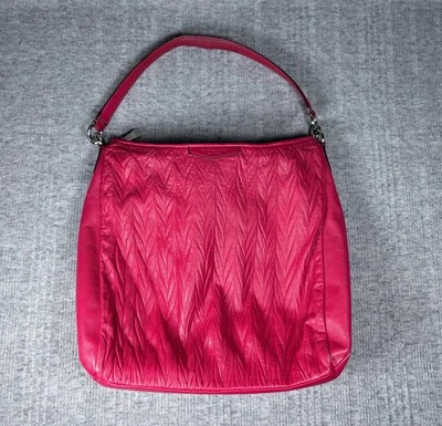 Bolso Coach Cuero Hobo Reunido Repujado Hombro F29167 Rosa Frambuesa Foto 1 de 4