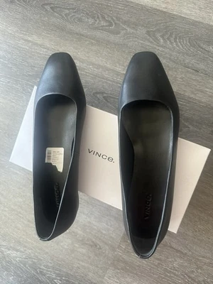 Zapatos planos de cuero Vince negros para mujer talla 10 nuevos envío gratuito Foto 1 de 3