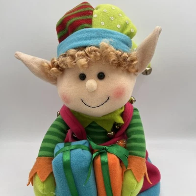 Vintage Perla 24" Colorido Elfo Con Regalos Jingle Bells Navidad 2010 Foto 1 de 4