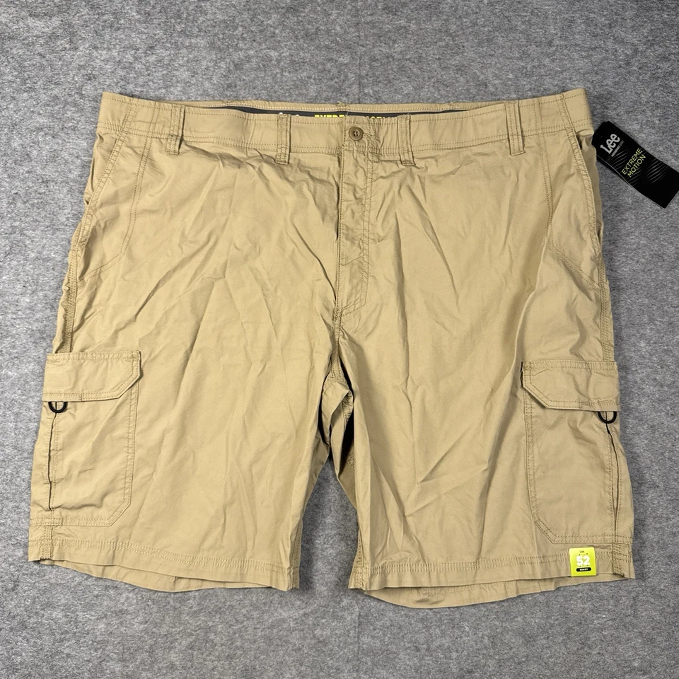 Lee Shorts Mens 52 Tan Dungarees Nomad Extreme Motion Khaki Camel Stretch Cotton