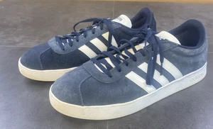Adidas Men's VL Court 2.0 Navy Suede Skateboard Sneaker Size 11.5 - Picture 1 of 9