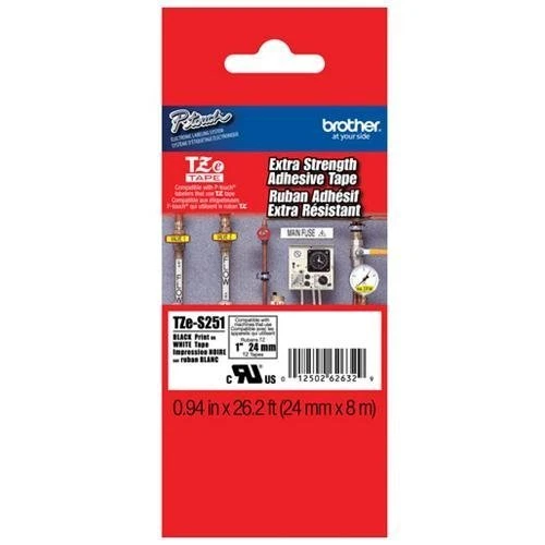 Brother International Tzes251 Label Tape - 1" Width Polyethylene