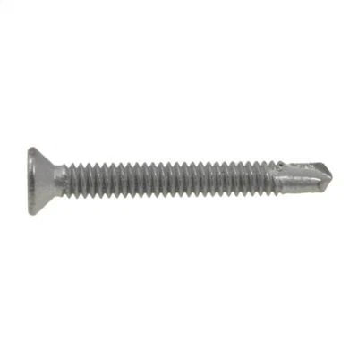 10g-24 x 65mm Countersunk Phillips (PH2) Metal Self Drilling Screw Galvanised - image 1 of 4