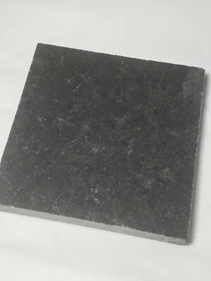 Granito Piedra Natural Trivet 6' Cuadrado Borde Natural Negro Gris Vela Posavasos Foto 1 de 4