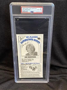 1986 Dairy Pak Cartons Panel #1 - JOE MONTANA - PSA 6 EX-MT - HAND CUT / Blue - Bild 1 von 2