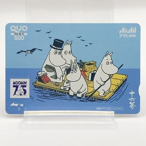 Tarjeta Quo Original Moomin 75 Aniversario Asahi Japón Limitada Japonesa Rara - Imagen 1 de 10