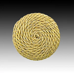 High Quality Vintage Plastic Button Gold Swirl Rope Pattern 25mm 40002030 - Picture 1 of 1