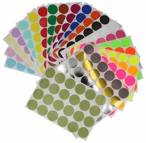 Farbige Etiketten 25 mm Markierung 1" Zoll Organisation Klebepunkte Aufkleber 576er-Packung  - Bild 1 von 11
