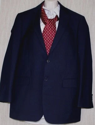 Blazer Abrigo Deportivo GIORGIO FIORELLI Mezcla Viscosa Nopleat Ventilaciones Azul Marino Hombres Talla 42 Foto 1 de 4
