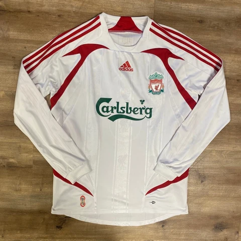 LIVERPOOL FC STEVEN GERARD 2007 AWAY ADIDAS LONGSLEEVE SOCCER JERSEY MEDIUM Cover