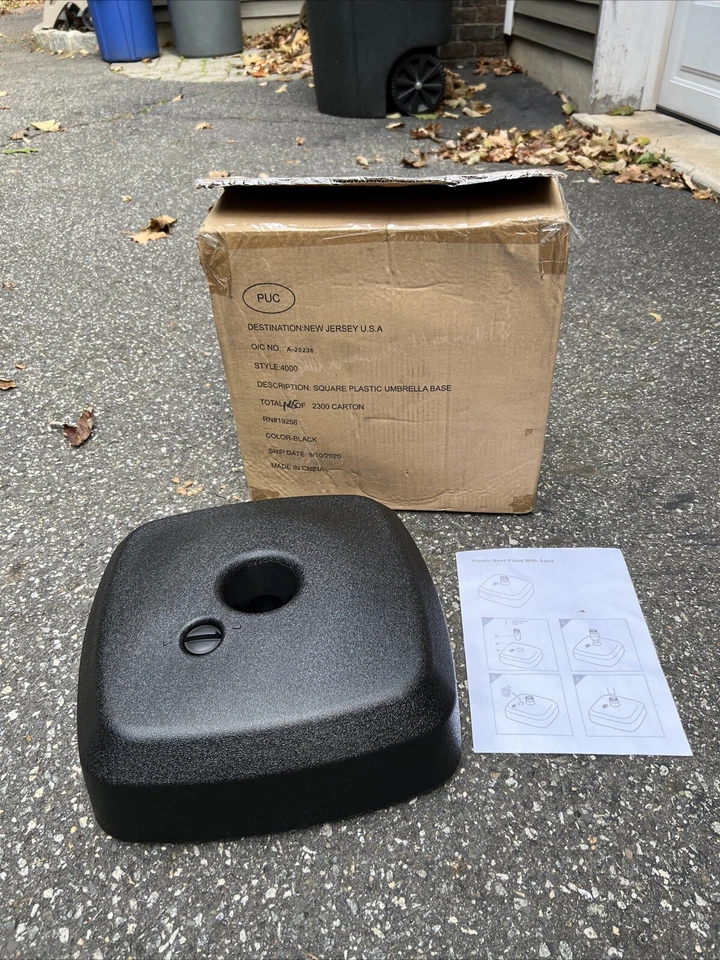 Base Soporte Paraguas - Plástico Cuadrado - PUC Modelo A-20236 Foto 1 de 4
