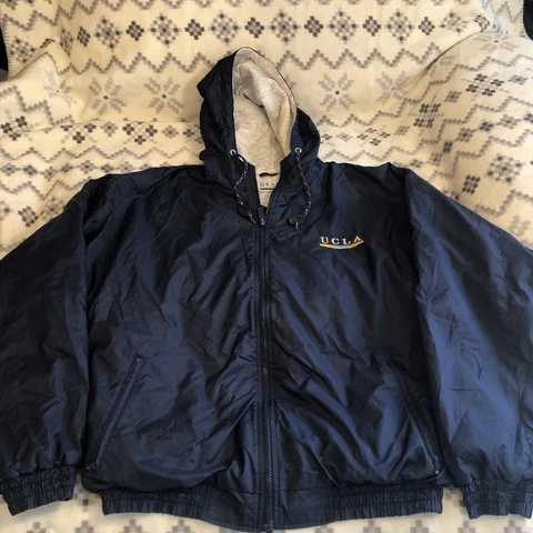 Vintage Gear For Sports Blue UCLA Bruins Zip Up Jacket Adult Size Large Used Cover