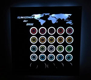 Münzrahmen 5 Euro Serie "Klimazonen der Erde" alle Zonen LED Beleuchtung - Bild 1 von 12