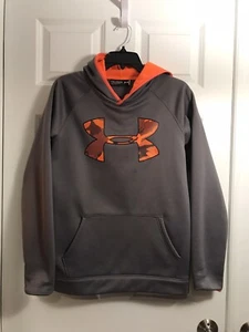 under armour Gray And Orange Size Youth XL Hoodie Sweatshirt - Picture 1 of 3