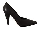 Ame Shoes Pumps Black Leather Cone High Heels Women Eu40 / Us9.5