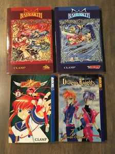 Lote de 4 libros manga Magic Knight Rayearth, Angelic Layer, Dragon Knights - Imagen 1 de 6