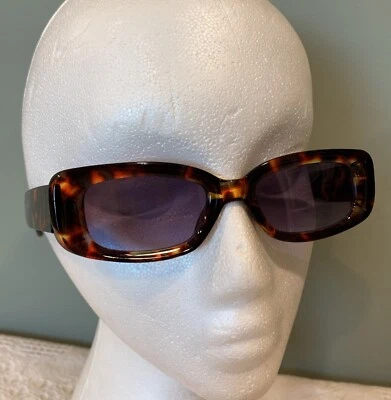 Vintage? Sunglasses Chunky Wide Arm Tortoise Look RECTANGULAR 145mm Temple READ - Image 1 of 4