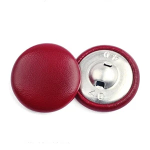 10x Faux Leather Buttons Plain for Coat Jacket Pants Bags Trims Sew Costume Sets - Picture 1 of 19