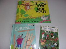 Lot Of 3 Books W Mice / Ten Little Mice / 6 Sticks And It Could Have Been Worse
