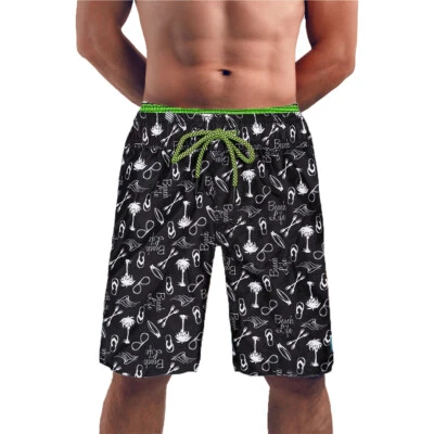 Bañador de playa a rayas de verano de secado rápido con forro para hombre Foto 1 de 4