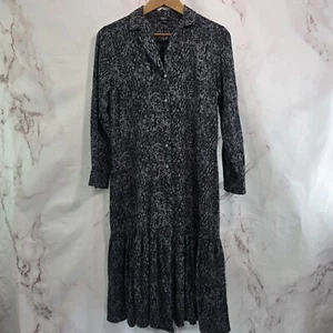 Rails Kleid Damen klein grau schwarz Knopf Beatrice anthrazit abstrakt Animal lang - Bild 1 von 14