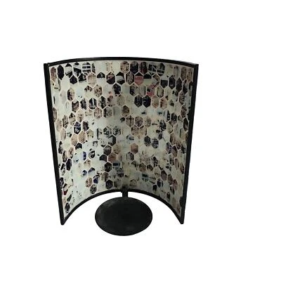 Aplique de vela de pilar de mosaico medio redondo 10"x8"x5.5" montaje en pared o mesa Foto 1 de 4