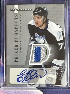 2005-06 Fleer Hot Prospects Prized /349 Evgeny Artyukhin #268 Rookie Auto RC - Image 1 of 2