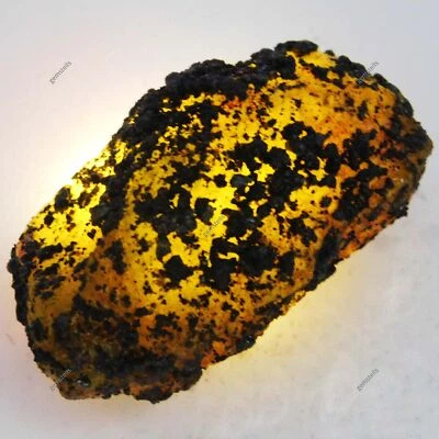 Enorme piedra preciosa suelta áspera de zafiro amarillo natural CERTIFICADO 164 quilates extraído en tierra Foto 1 de 4