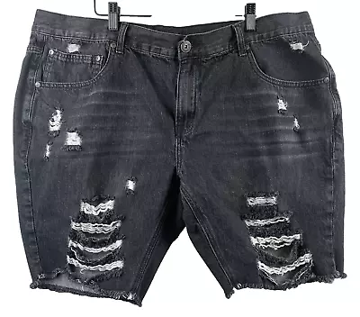Pantalones Cortos Jean INC INTERNATIONAL CONCEPT Distressed Para Hombre 40 Negros Rasgados Edgy Punk Foto 1 de 4