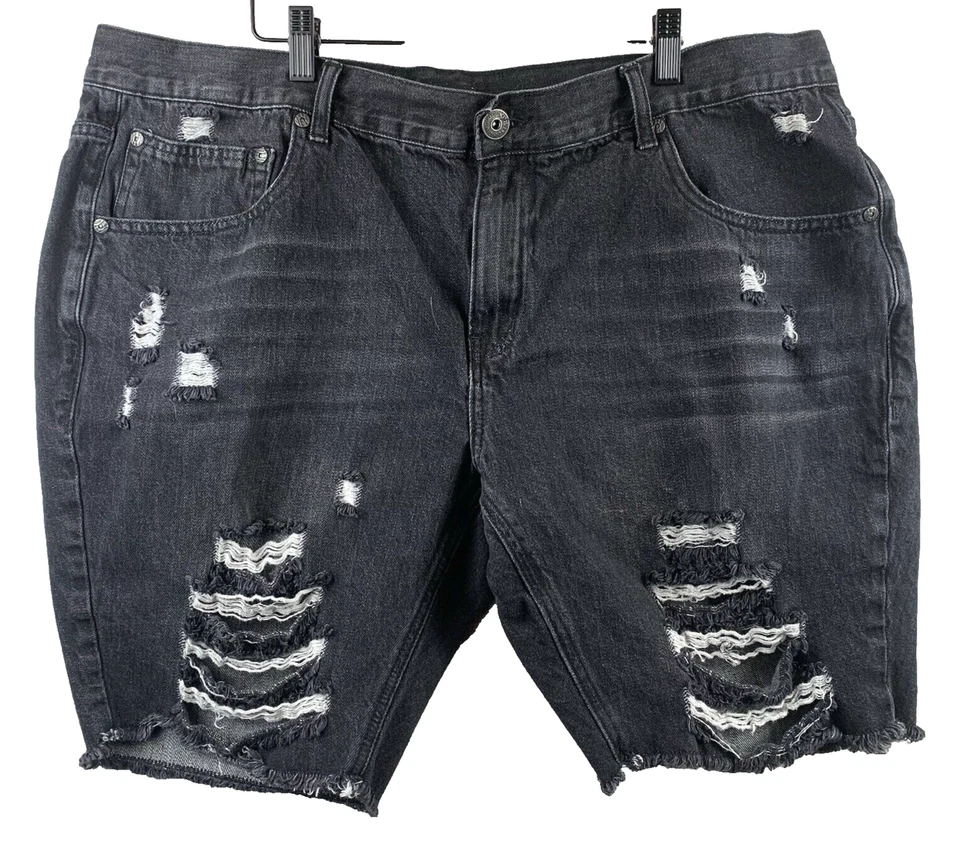 Pantalones Cortos Jean INC INTERNATIONAL CONCEPT Distressed Para Hombre 40 Negros Rasgados Edgy Punk Foto 1 de 4