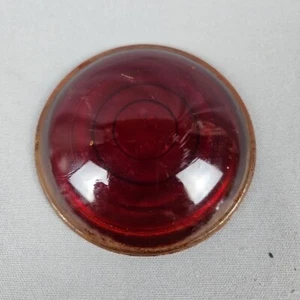 Ruby Red Glass Bulls Eye Taillight Lens Model T Era Rat Rod - Foto 1 di 4