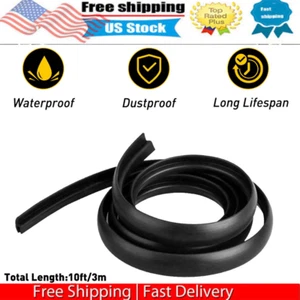 Car Door Edge Trim Lock Guard Moulding Rubber Strip Seal Protector Decor 10ft US - Picture 1 of 16