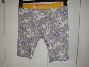Ethika Men's Gray Purple Floral Boxer Brief Size: S NEW - Picture 1 of 2