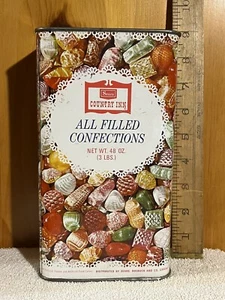Confections Tin Sears Country Inn All Filled 3 Lbs Empty Vintage - Picture 1 of 6