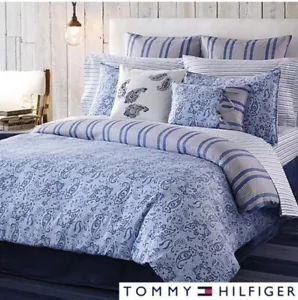 JUEGO DE FUNDA EDREDÓN DOBLE TOMMY HILFIGER ISLAND TUCKER PRECIO DE VENTA SUGERIDO POR EL FABRICANTE $200 NUEVO EN PAQUETE DESGARRADO - Imagen 1 de 1