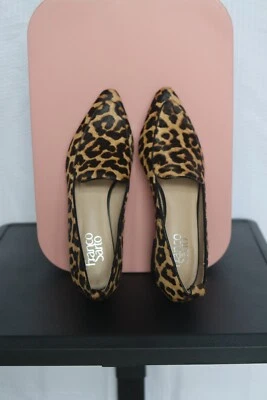 Franco Sarto Leopard Print Studio Loafer Calf Hair Pointed Toe Flat Women's 7.5 - Image 1 of 4