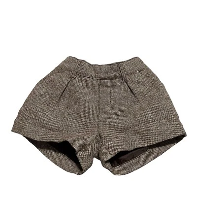 Pantalones Cortos Gymboree Marrón Metálico Dorado Moteado Niñas Jóvenes Talla 6 Mezcla de Lana Foto 1 de 4