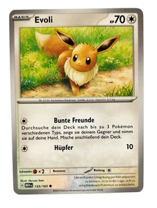 Pokemon Karte: Evoli 133/165 Pokemon 151 MEW Deutsch NM - Bild 1 von 1