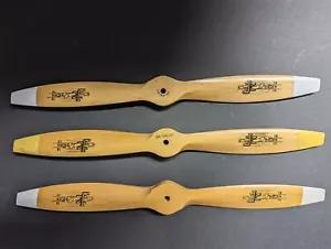 J ZINGER 2) 18/10 1) 18/12 WOOD RC PLANE PROPELLER QTY 3 USED *FREE SHIP* - Picture 1 of 3