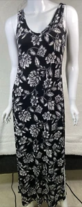 NWT Karen Kane Island Rhythm Black & White Tropical Maxi Dress, Size XS - Picture 1 of 18