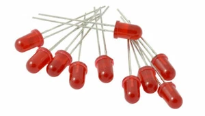 LED Red Standard Brightness 5mm (10 pack) - Picture 1 of 3