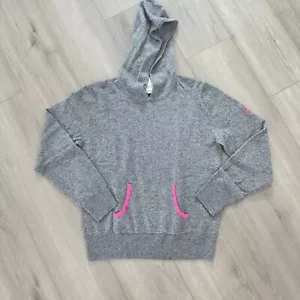 Corle+ hand centre pointe Nantucket Cashmere hood sweater grey pink small $358 - Picture 1 of 6