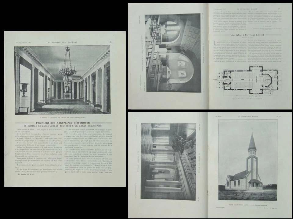 CONSTRUCTION MODERNE n°13 1927 EGLISE DE PROVISEUX, BOULENGER, RUSSIE - Photo 1/1